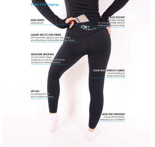 Cyber X 7/8 Leggings | High Waist, Body Shaping, Non-See-Through with 1 Pocket